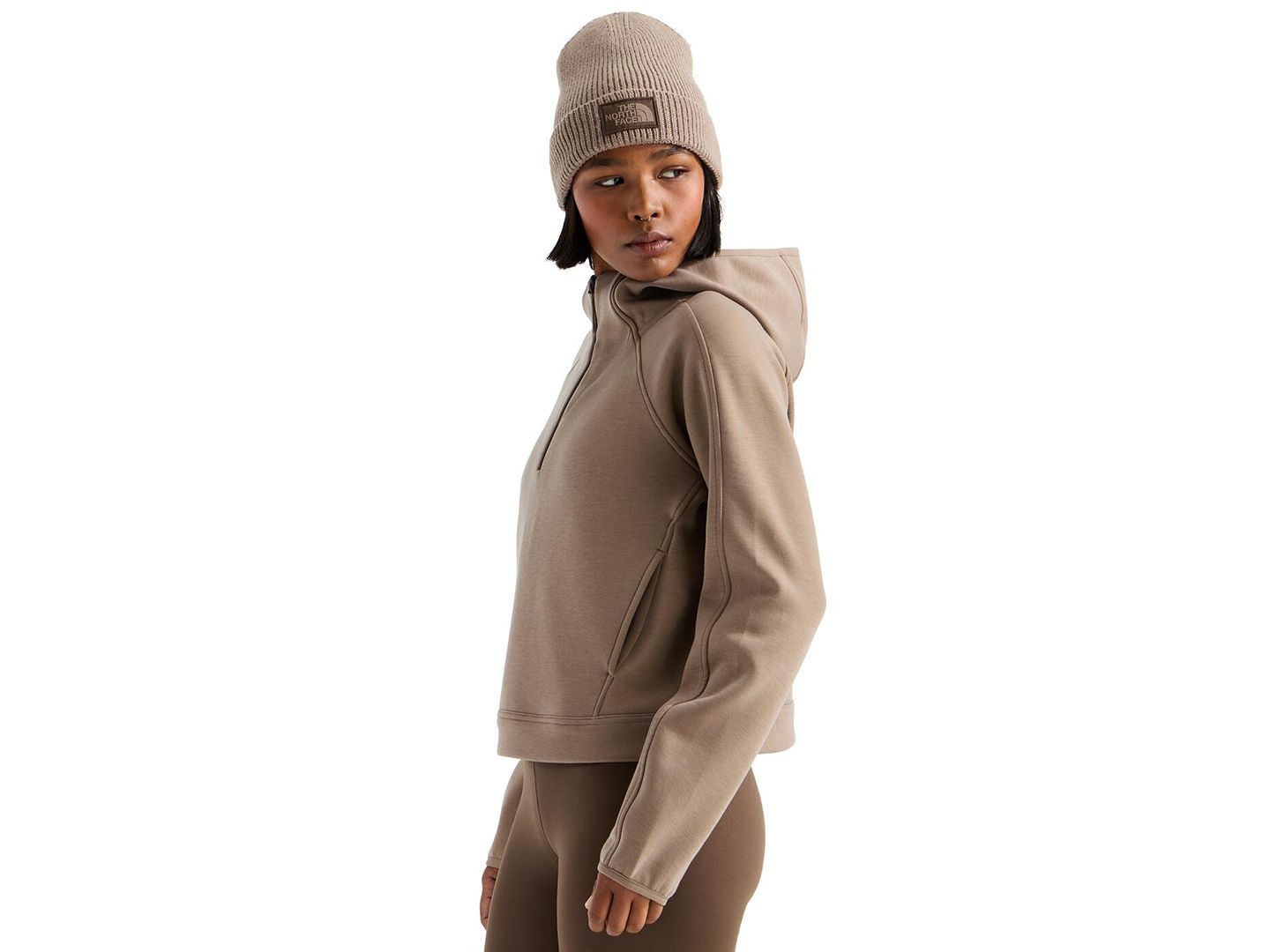 Женское худи The North Face Jaida Quarter Zip, цвет: Бордовый — фото 9