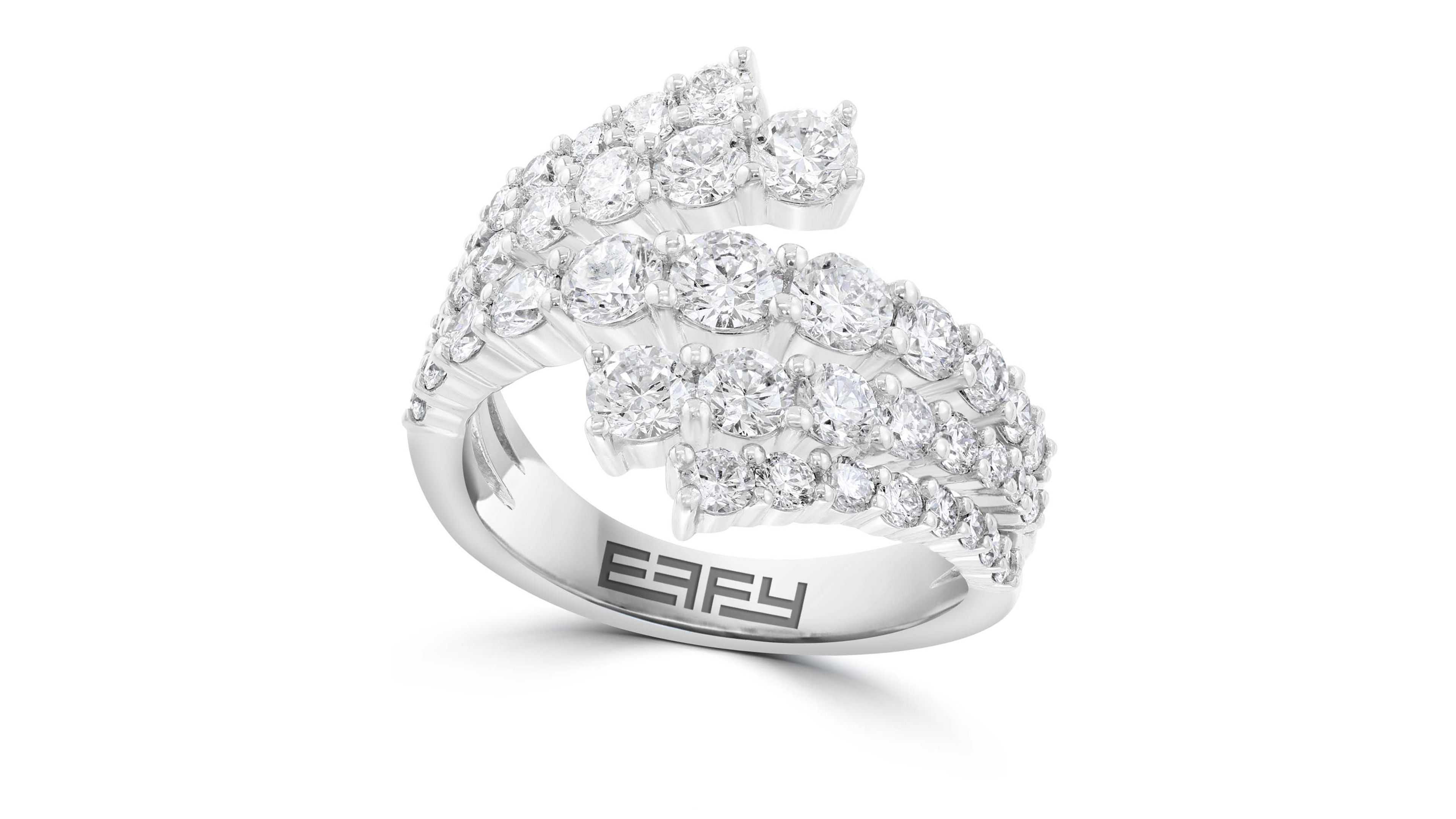 Effy Collection Lab-Grown Diamond Round Ring (2-1/3 ct.t.w.) in 14k White Gold