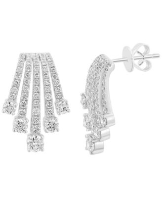 Lab-Grown Diamond Earrings (2 ct. t.w.) in 14k White Gold
