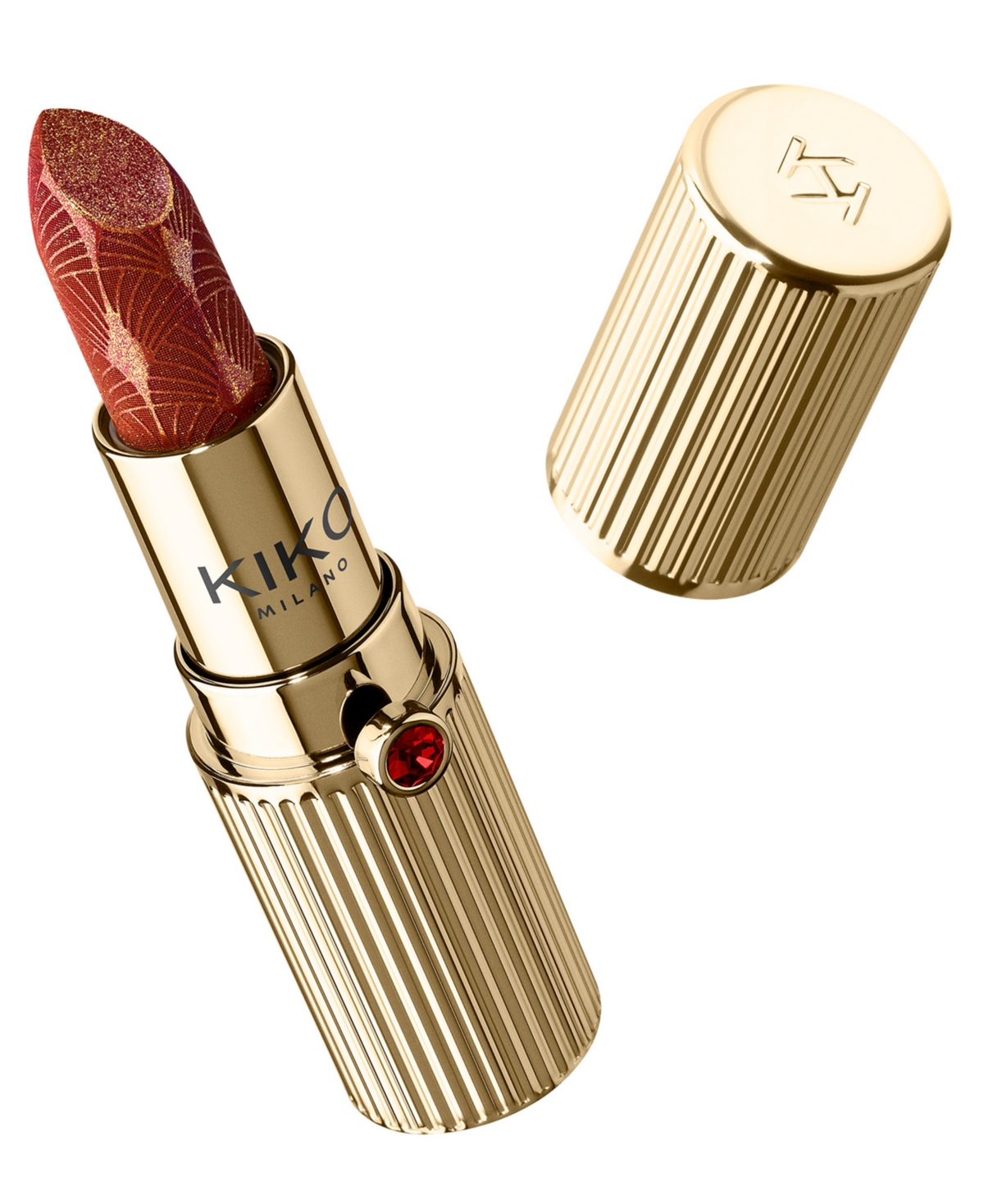 Kiko Milano Sparkle Statement Sparkling Lipstick, 0.01 Oz. In 03 - Fan Rouge