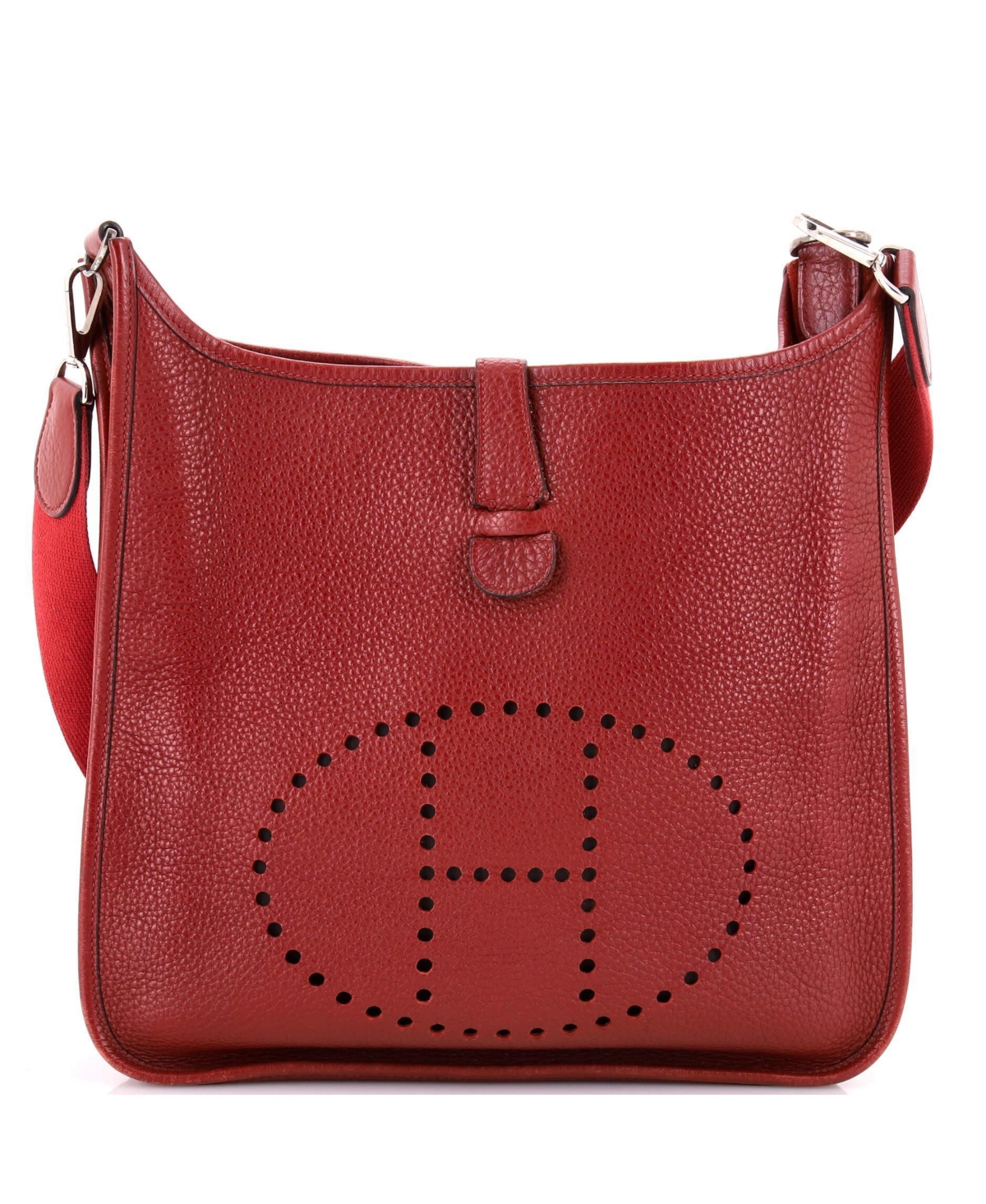 Pre-Owned HERMES Evelyne Iii Clemence Leather Large Crossbody Shoulder Bag - Brown