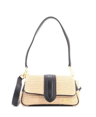 Women's Le Petit Bambimou Raffia and Leather Shoulder Bag