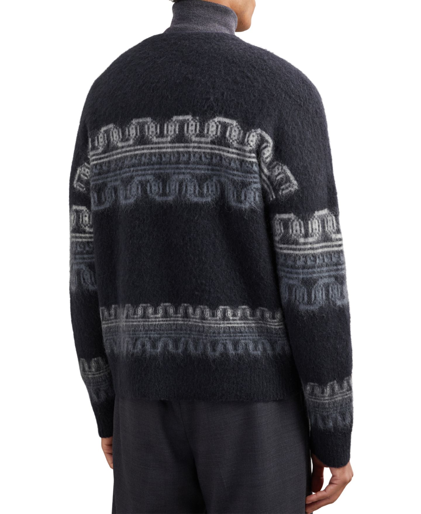 Мужской свитер REISS Lennox Fair Isle Wool-Blend, цвет: Тёмно-синий — фото 5