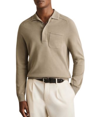 Men's Clinton Slim-Fit Concealed-Placket Polo Shirt