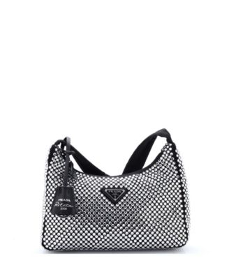 Mini Re-Edition 2000 Hobo Crystal Embellished Satin