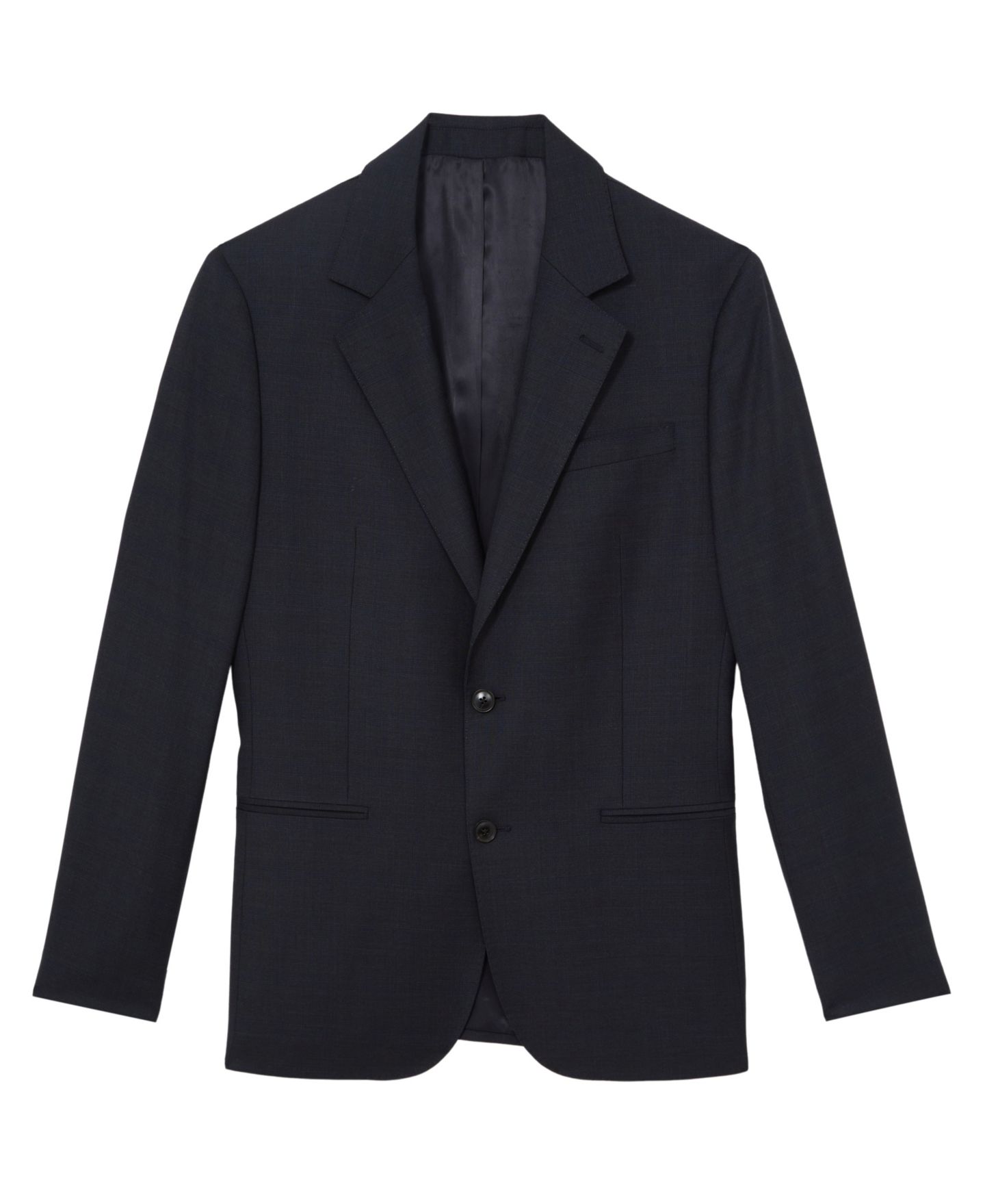 Мужской пиджак REISS Seminar Wool Single-Breasted Tailored-Fit Blazer, цвет: Тёмно-синий — фото 2