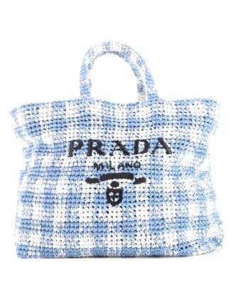 Large Logo Tote Raffia