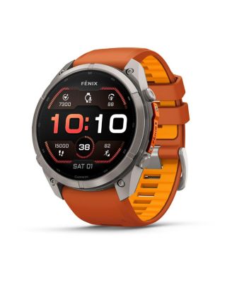 fenix 9 Pro Outdoor GPS Smartwatch Titanium Orange Silicone, 51mm