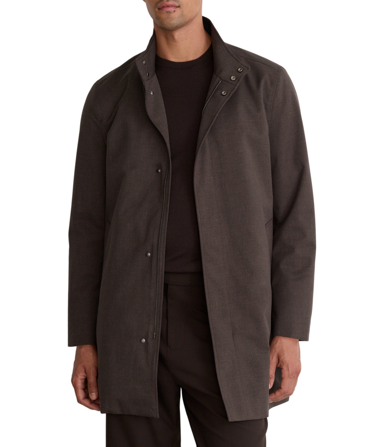 Reiss Men's Flaye Removable Gilet Insert Funnel-Neck Overcoat