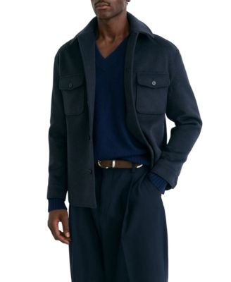Men's Liam Twin-Pocket Classic-Fit Wool-Blend Overshirt