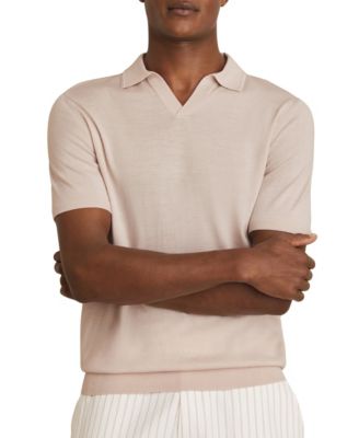 Men's Duchie Open-Collar Fine-Knit Merino Wool Polo Shirt