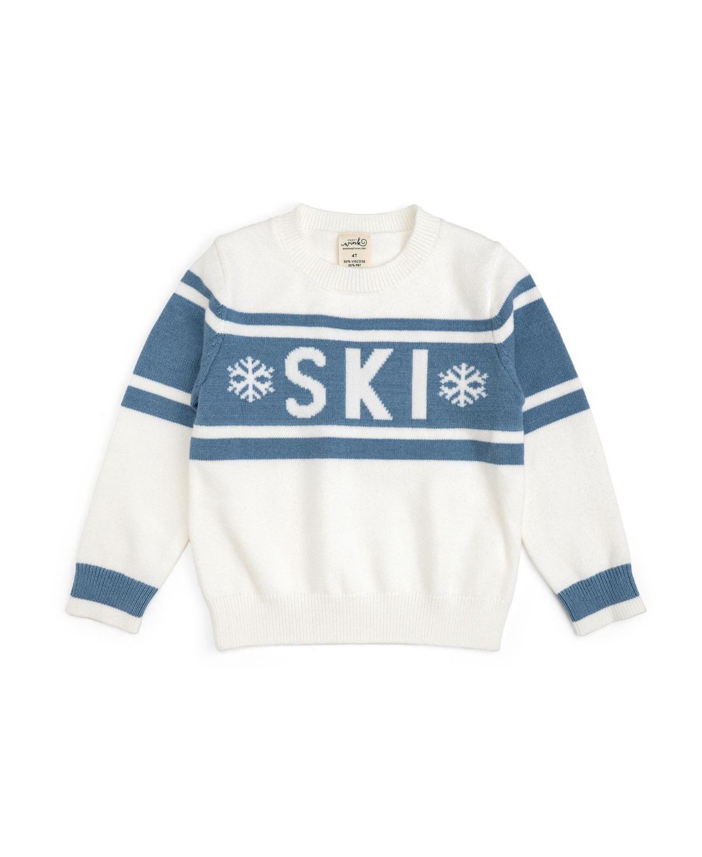 Детский свитер Sweet Wink Intarsia Crewneck Long-Sleeve, цвет: Кремовый — фото 1