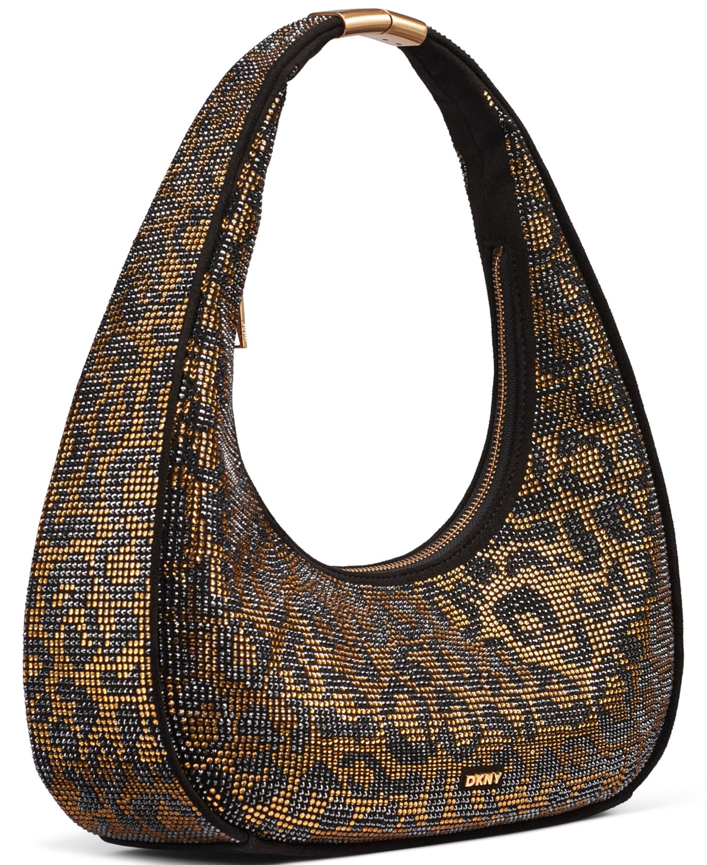 Женская сумка DKNY Margot Animal Print Embellished Medium Shoulder Handbag, цвет: Леопардовый — фото 3