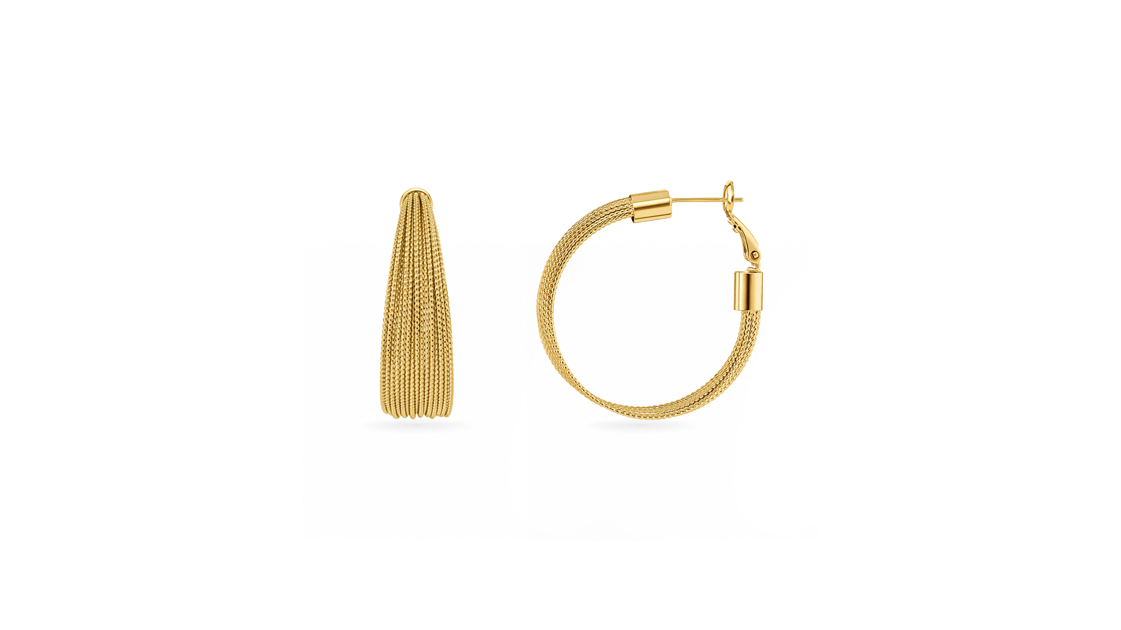 Giani Bernini Gold-Tone Textured Hoop Earrings