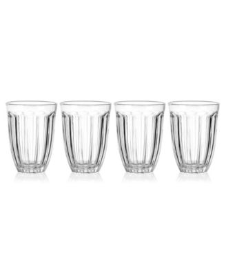 Vintage Scoop Highball Glasses, Set of 4