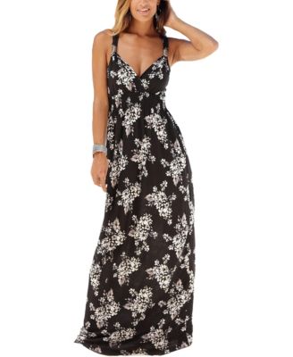 Women's Printed Empire-Waist Sleeveless Maxi Dress