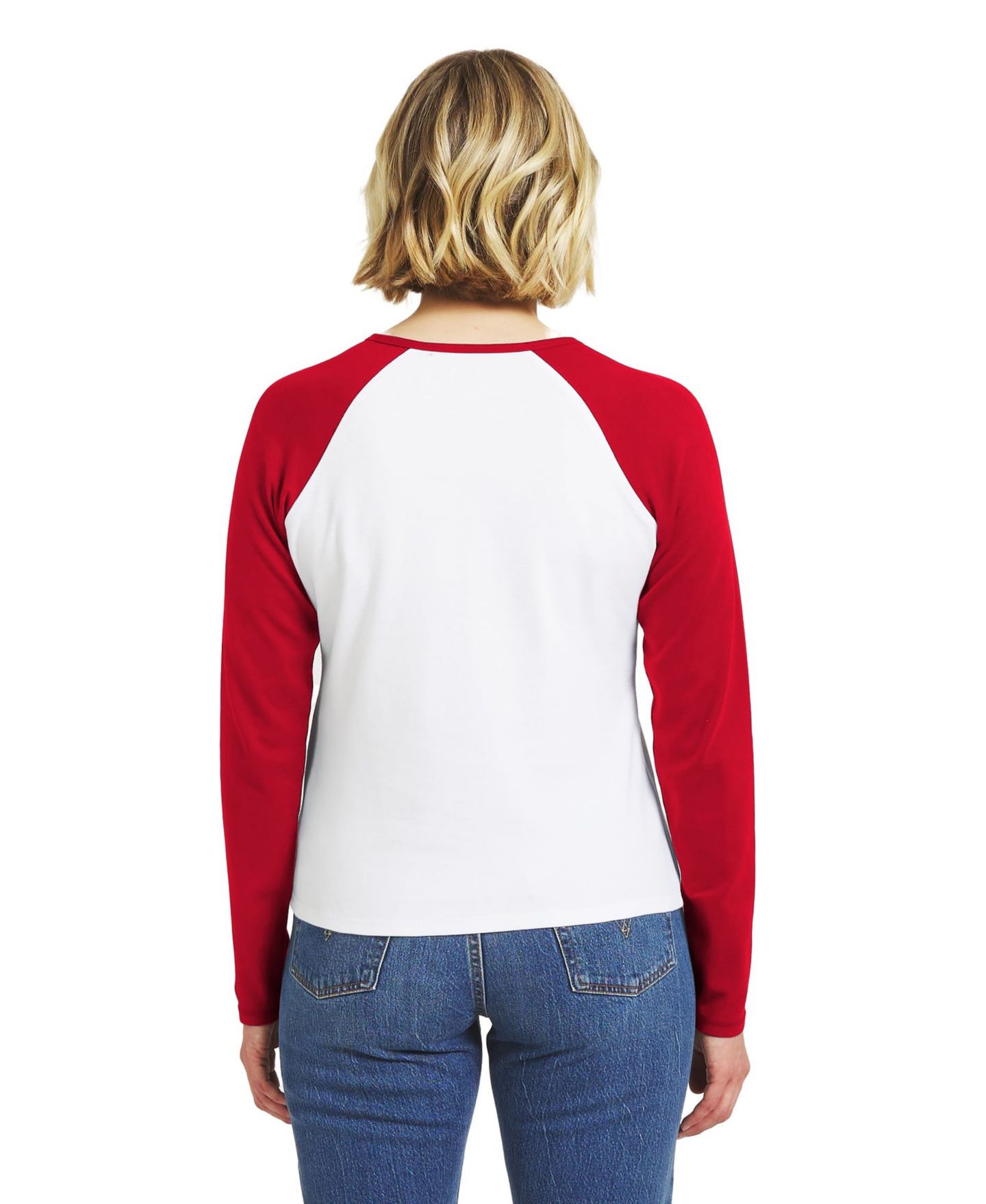 Женская футболка WEAR by Erin Andrews White/Red Kansas City Chiefs Henley Long Sleeve Raglan — фото 2