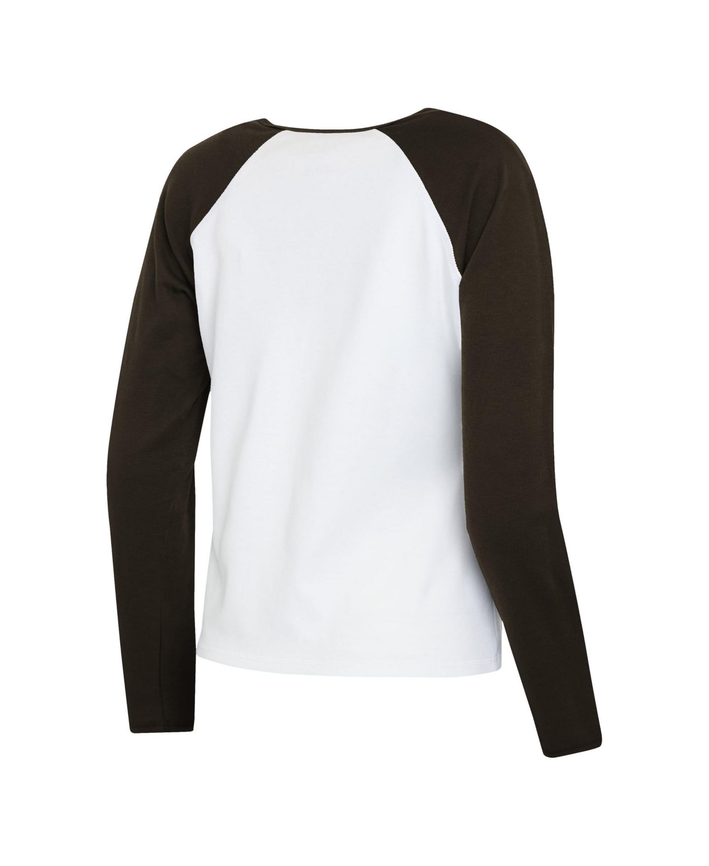 Женская футболка WEAR by Erin Andrews White/Pewter Tampa Bay Buccaneers Henley Long Sleeve Raglan — фото 3