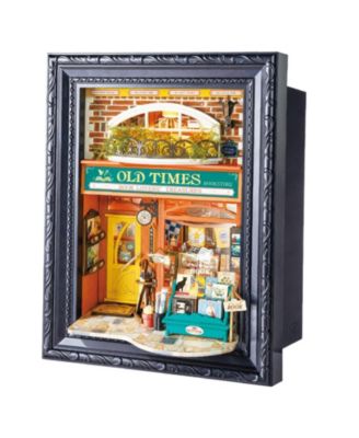 Old Times Vintage Bookstore Scene Shadow Box DIY Kit
