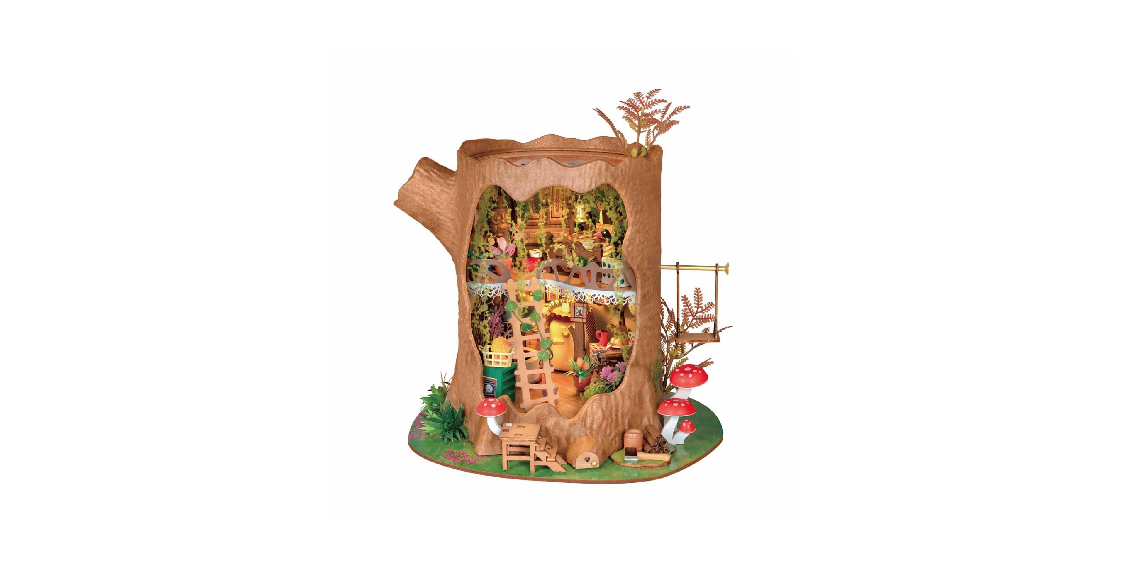 Robotime Fairytale Tree House 3D Wooden Puzzle Diy Craft Kit, Ages 14+