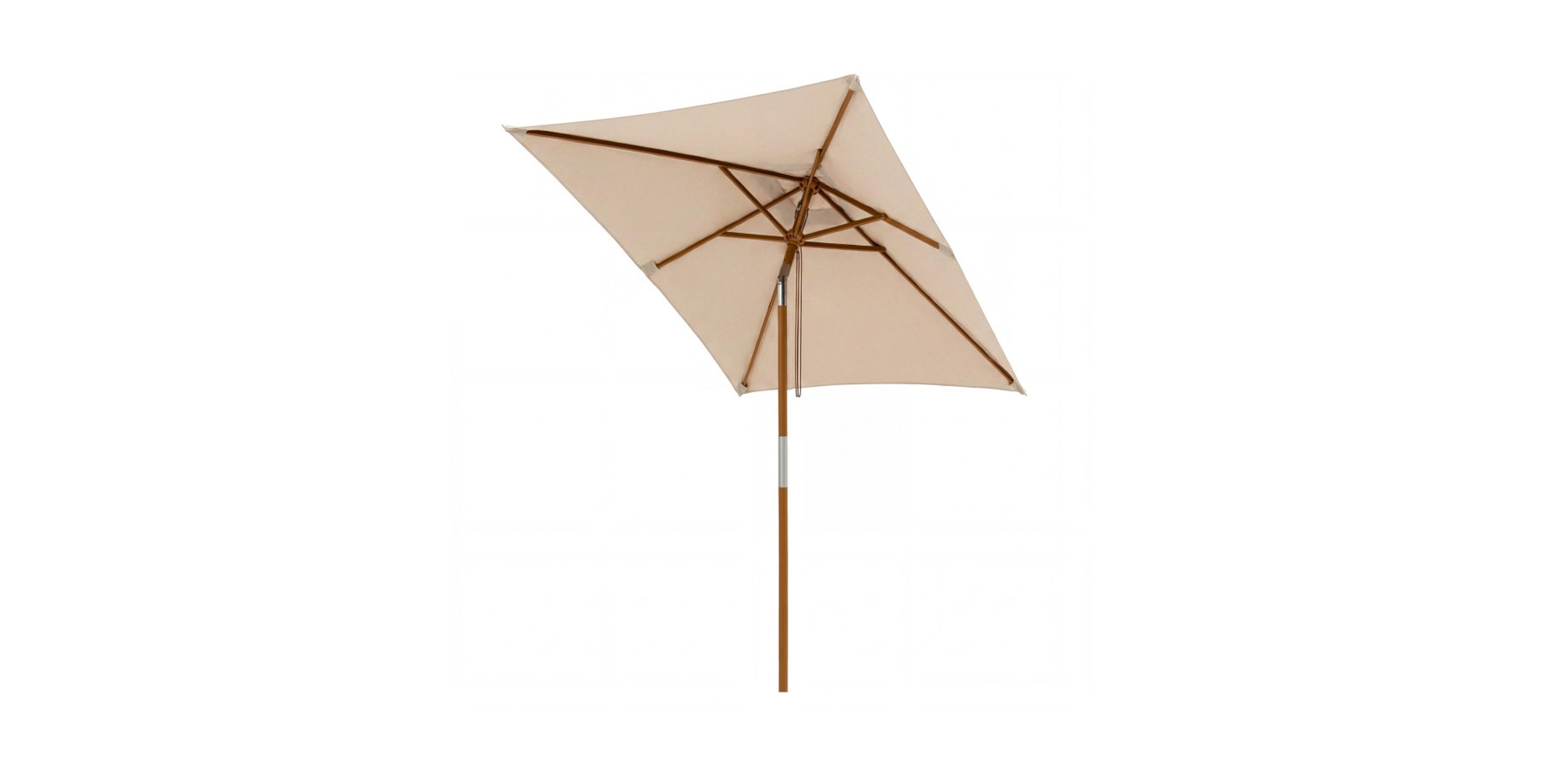 Sugift 7 Feet Outdoor Rectangular Patio Umbrella with 3 Adjustable Heights