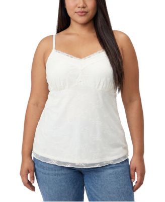 Plus Size Lace Sweetheart Sleeveless Camisole