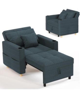 36" Sleeper Chair, Convertible Chair Bed for Adults, 3-in-1 Pull Out Sofa Chair