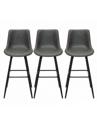 Bar Stools Set of 3, 30" Bar Height Barstools with legs