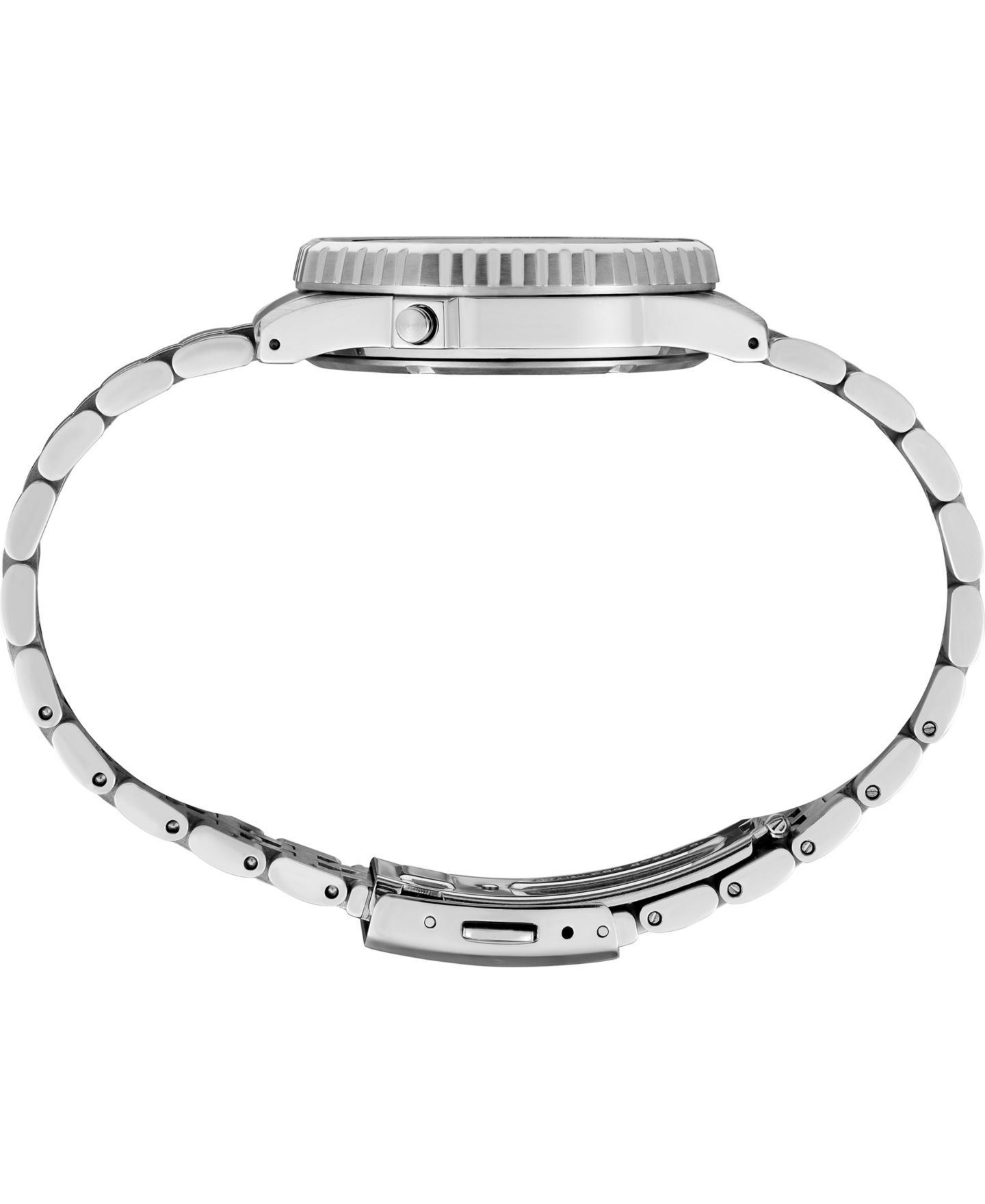 Мужские часы Seiko Digital Robocall Octagonal Silver-Tone Stainless Steel 37mm — фото 2