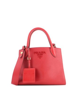 Small Monochrome Tote Saffiano with City Calf
