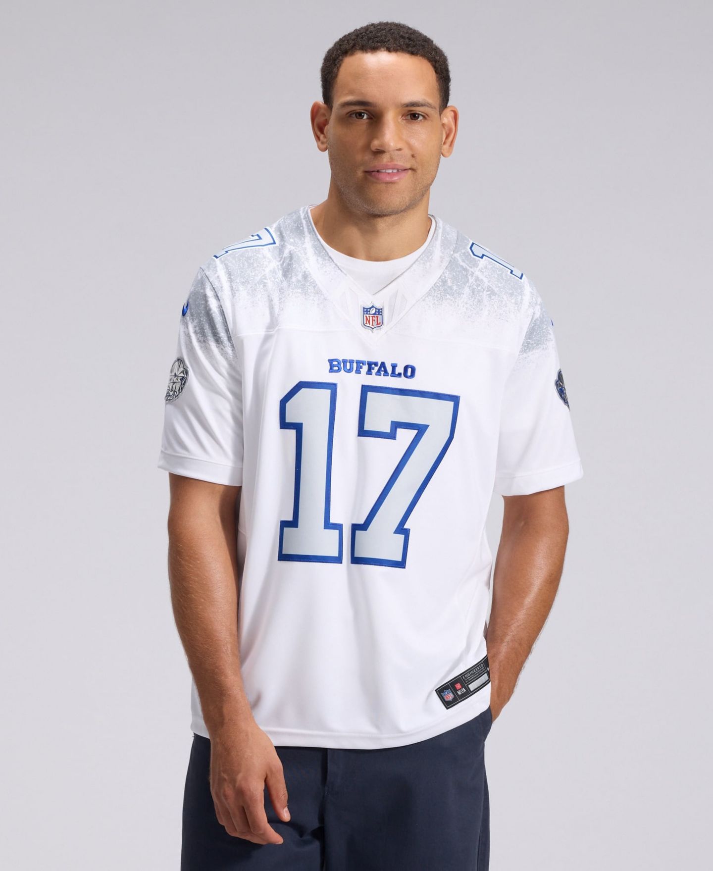 Мужской топ Nike Josh Allen White Buffalo Bills Rivalries Collection Stitched Limited Jersey — фото 5