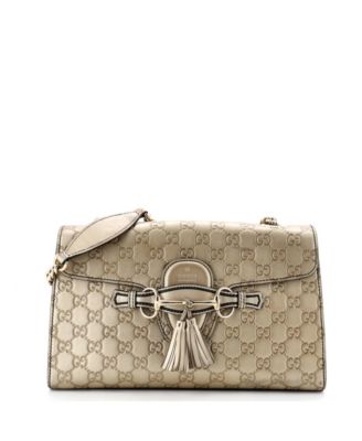 Medium Emily Chain Flap Bag Guccissima Leather