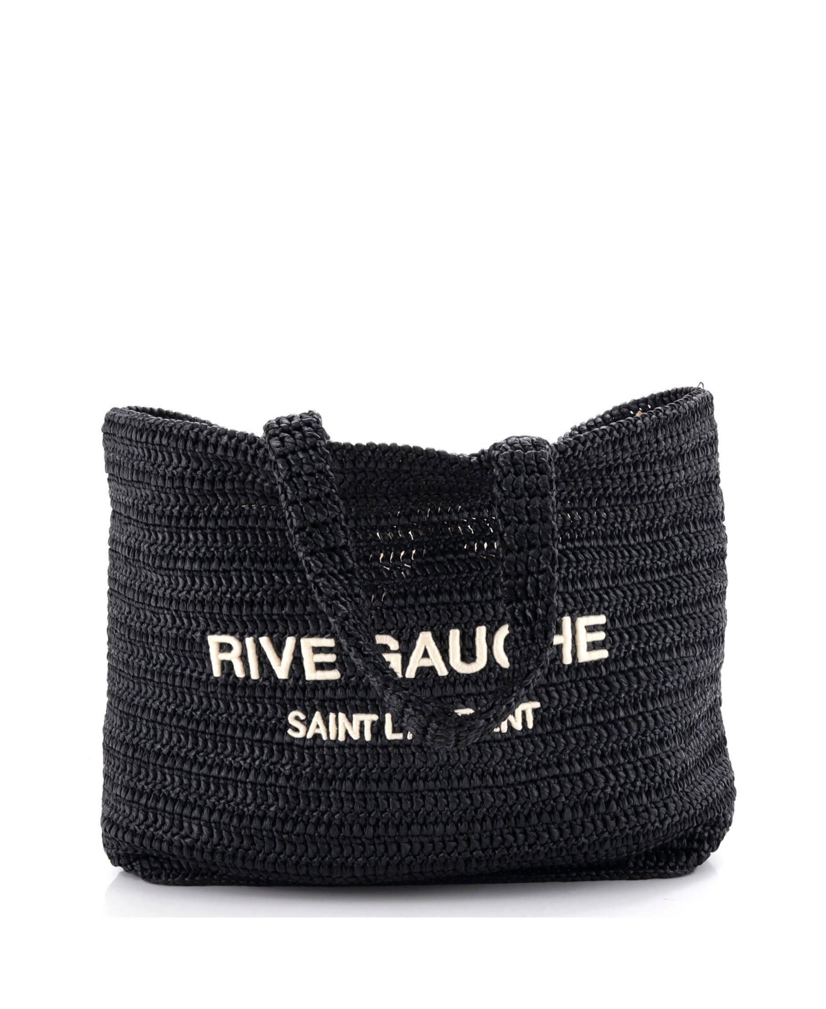 Pre-Owned Saint Laurent Rive Gauche Supple Tote Raffia