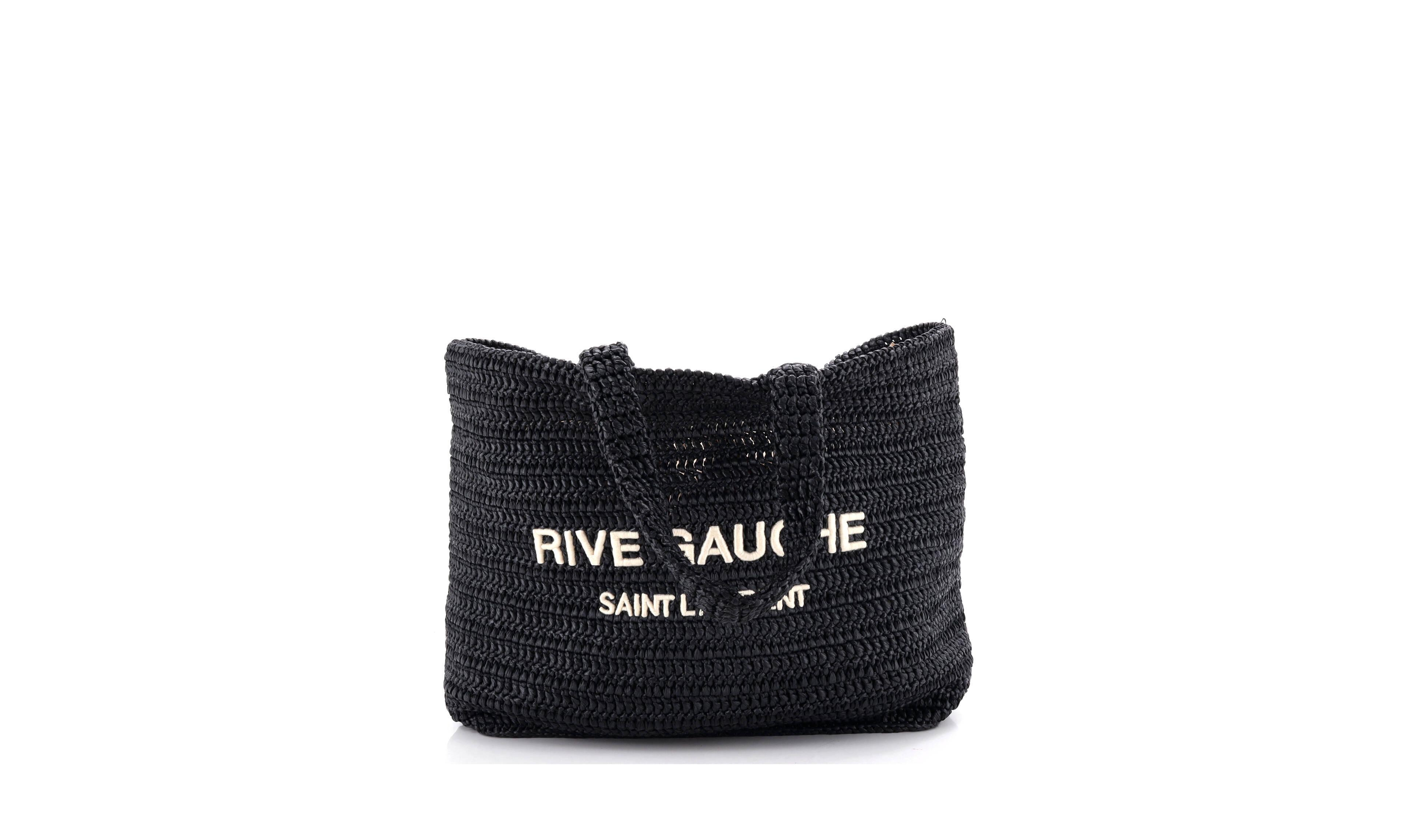 Pre-Owned Saint Laurent Rive Gauche Supple Tote Raffia