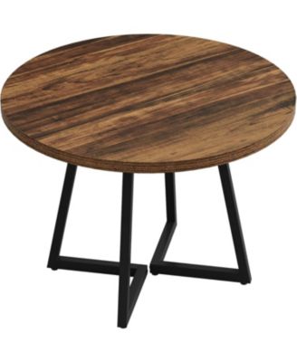 Modern Dining Table with Metal Base for Kitchen and Dining Room