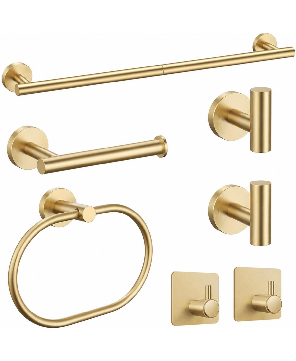 Cyqbd 7 Pieces 31.5" Bathroom Accessories Set Towel Bar Hardware Racks Stainless Steel Holder Toilet Paper Wall Mounted