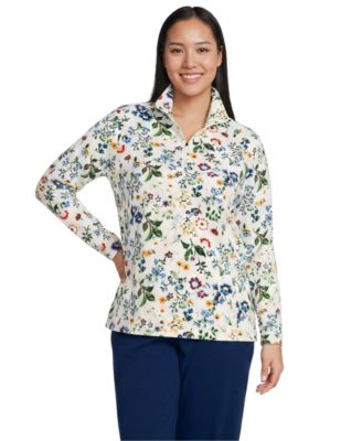 Plus Size Anyweather Fleece Quarter Zip Pullover