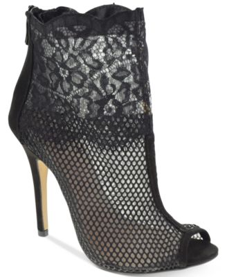 chinese laundry jeopardy mesh lace booties