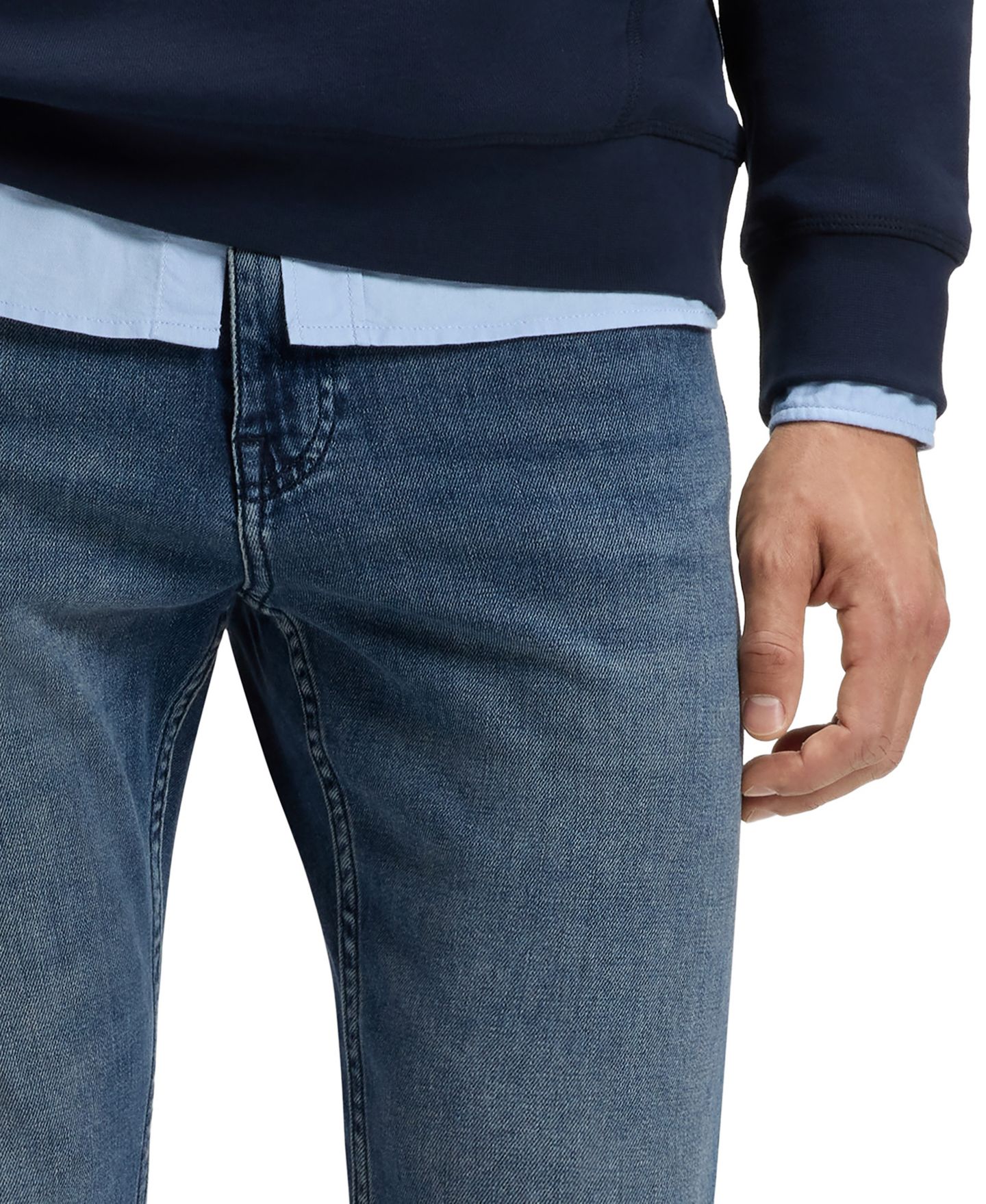 Мужские джинсы Hugo Boss Delaware Slim-Fit, цвет: Синий — фото 6