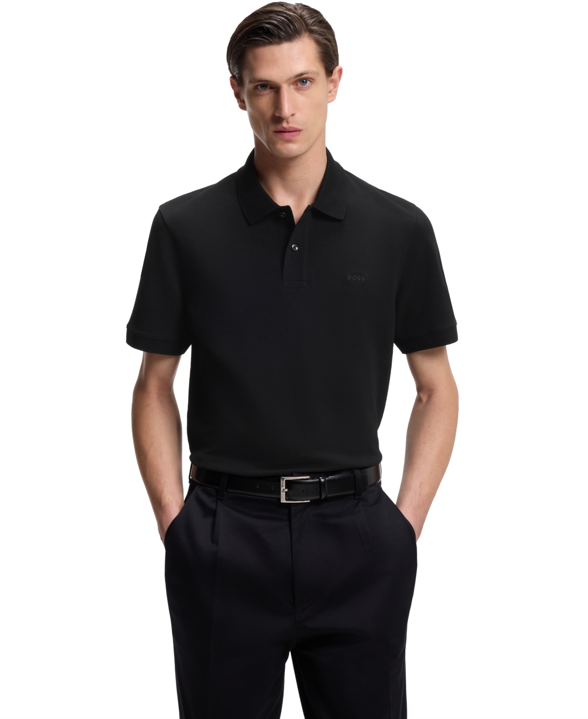 Boss by Hugo Men's Cotton Pique Embroidered Logo Pallas Polo Shirt