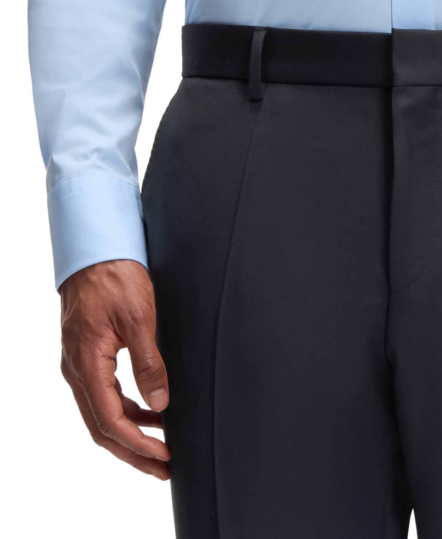 Мужские брюки Hugo Boss BOSS Formal Trousers, цвет: Тёмный синий — фото 4
