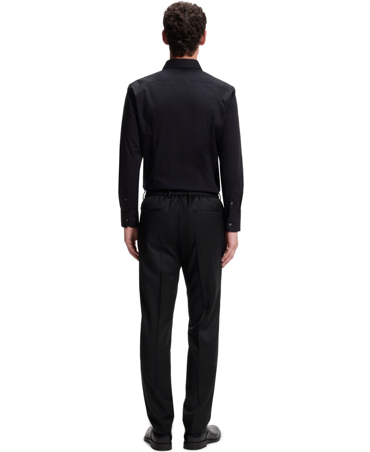 Мужские брюки Hugo Boss Drawstring Trousers, цвет: Чёрный — фото 7