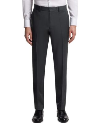 Men's Regular-Fit Virgin Wool Formal Trousers