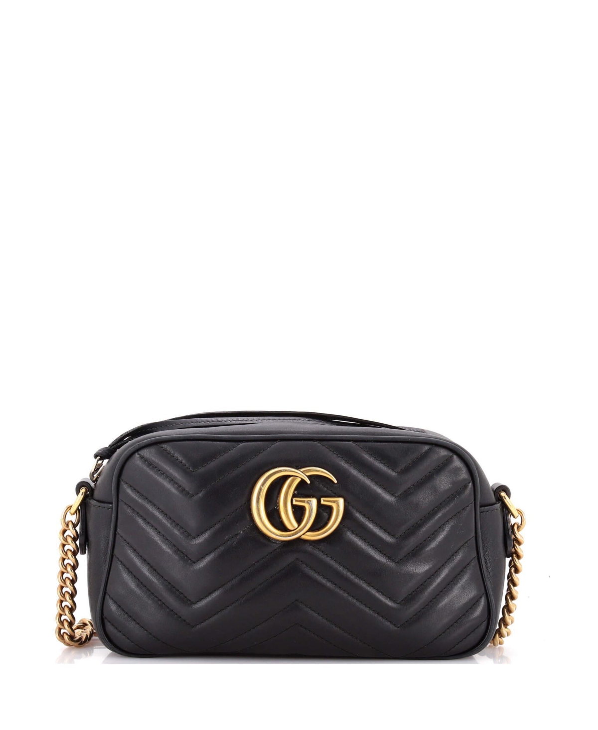 Pre-Owned Gucci Small Gg Marmont Shoulder Bag Matelasse Leather