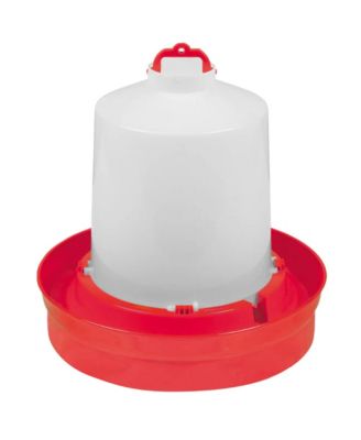 DBW2 Deep Base Poultry Waterer for Chickens and Birds, Red, 2 Gallon