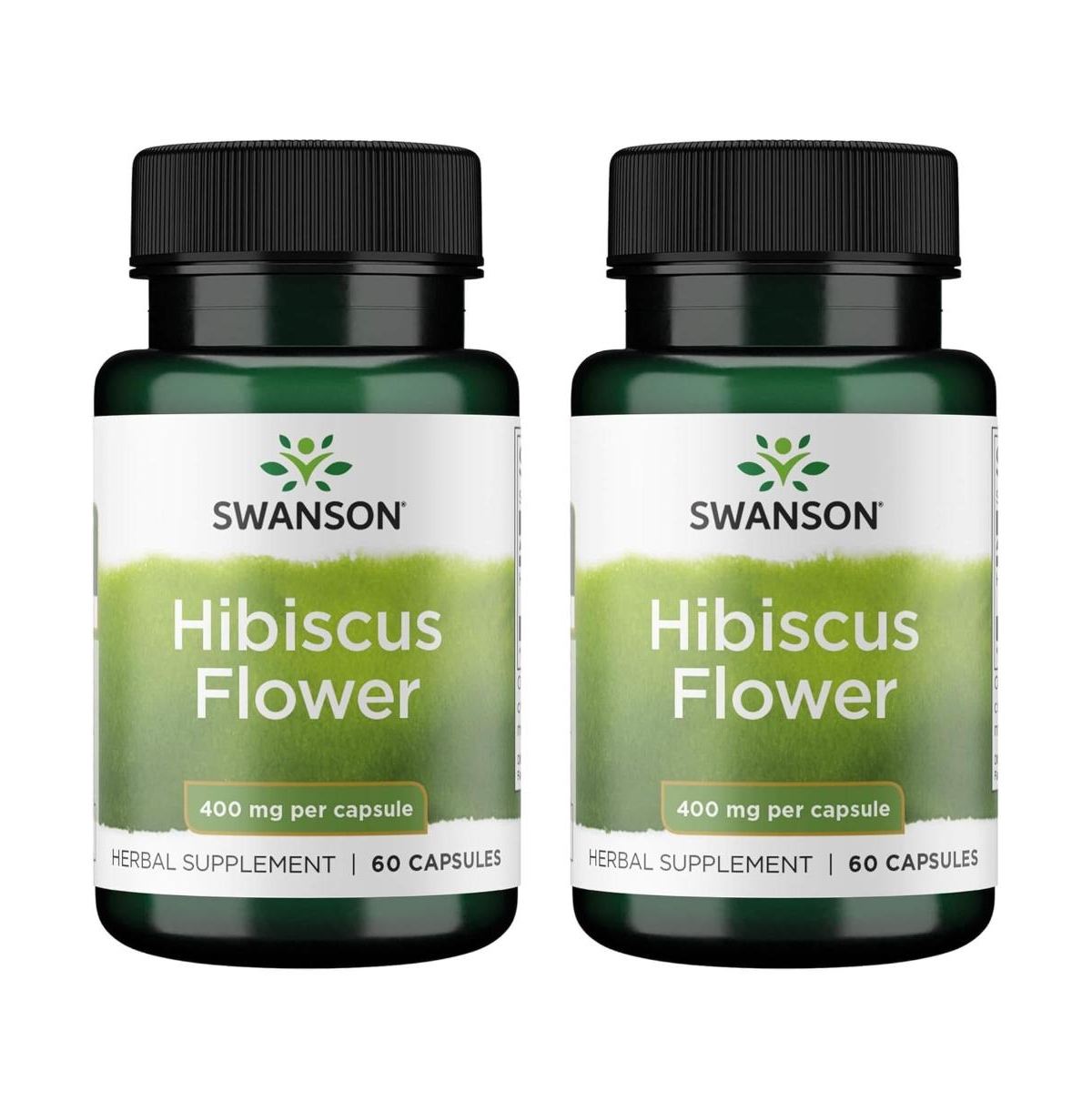 Swanson Full-Spectrum Hibiscus Flower (60 Capsules, 400mg Each)