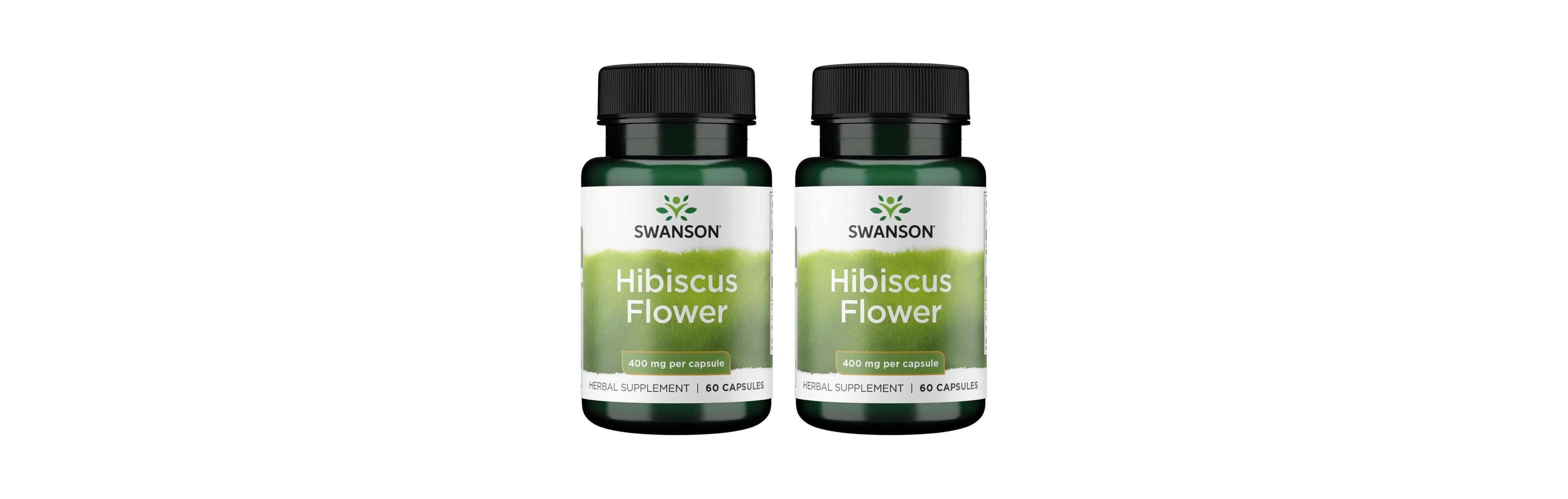 Swanson Full-Spectrum Hibiscus Flower (60 Capsules, 400mg Each)