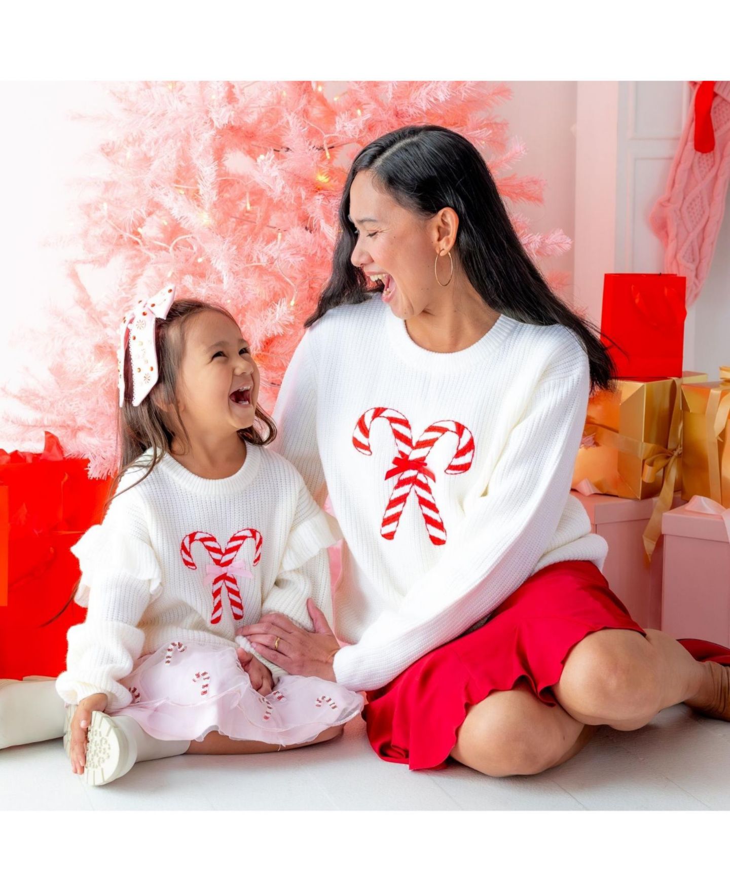 Аксессуары для волос Sweet Wink Candy Cane Christmas Bow Hair Clip для девочек, цвет: Розовый — фото 5