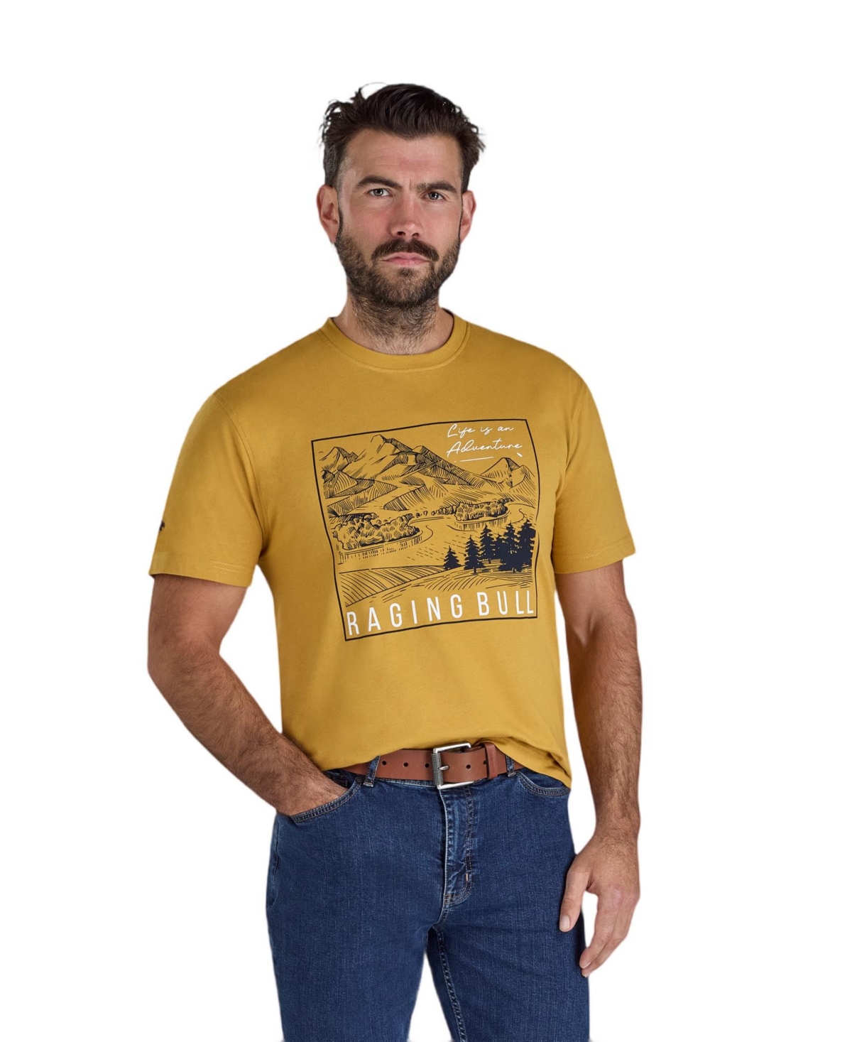 Raging Bull Men's Mountain Adventures Printed T-Shirt