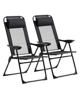 Outdoor Chair, Folding Design, Adjustable Backrest for Camping, Travel and Outdoor Activities